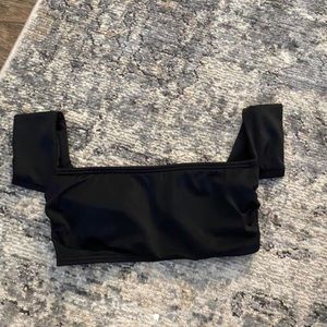 Black bikini off shoulder top